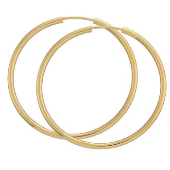 BNH Dame blanke 8 kt rødguld Øre creoler, Ø 40 mm x 2,0 mm